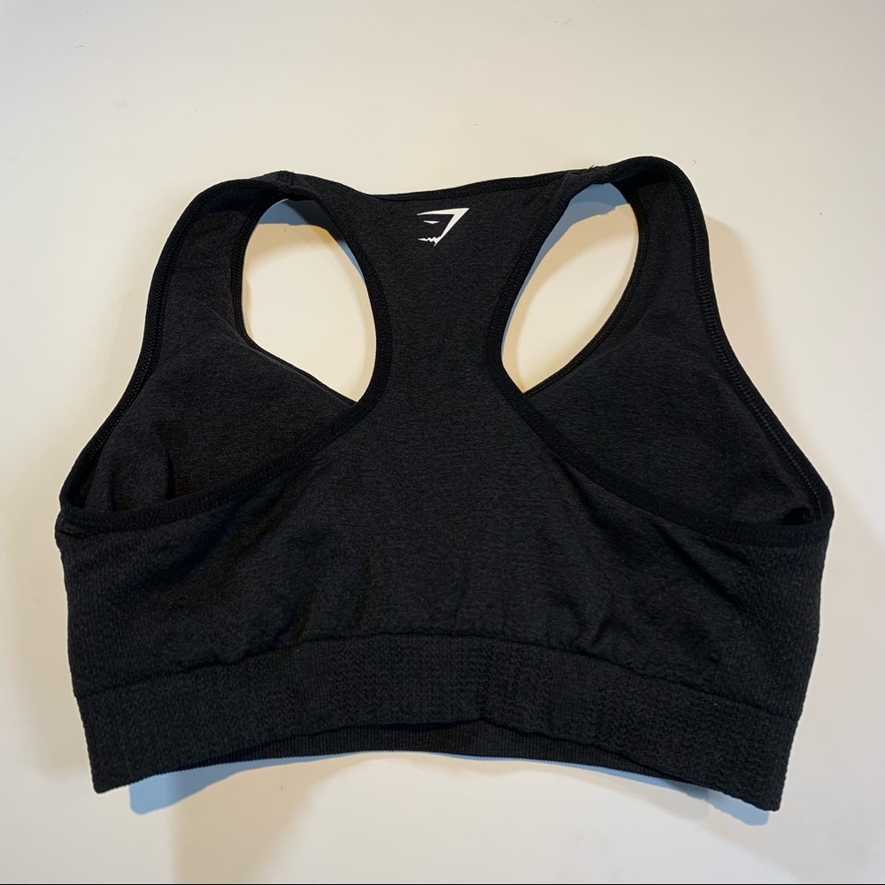 Gymshark dark grey Racerback sports bra - Picture 3 of 7